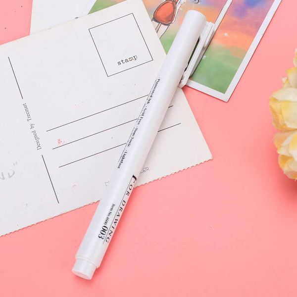 10 st Micron Liner Fineliner-pennor Svart bläck för ritning Skiss Modell Leksak (0,03 mm)