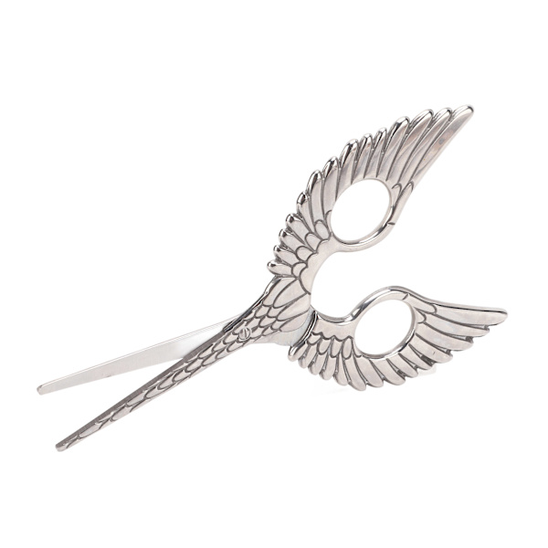 Broderisax Fjäderform Rostfritt Stål Material Silver Färg Retro Design DIY Sy Sax för Scrapbooking