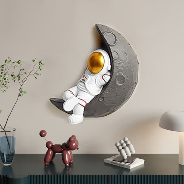 Astronaut Figur Statue, Resin Rommann Planet Ornament fo