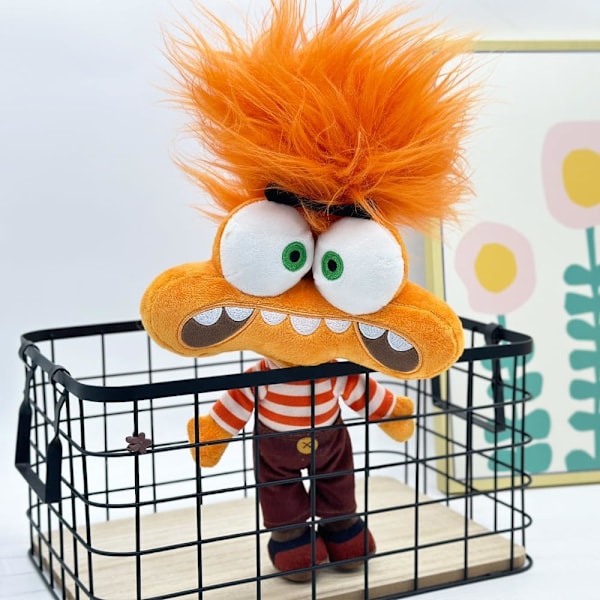 Inside 2 Plysch, Stoppade Figurer Dockor Ångest Förlägenhet Tristess Plyschdjur Leksak för Filmfans, Perfekt Födelsedagspåsk för Pojkar Flickor Fans Orange