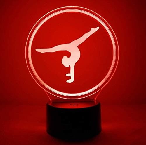 3D Kunstnerisk Gymnastik Natlampe USB Drevet Touch Switch