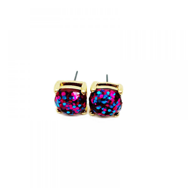 Symphony Star Effect Stud Earrings Multicolor Simple Fashion