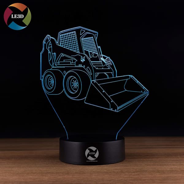 3D Optisk Illusjon Nattlys - 7 LED Fargeskiftende Lampe