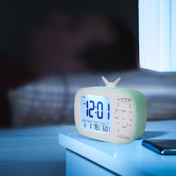 Smart väckarklocka Multifunktionell LED Digital Display 12/24 Timmars Växling Hushåll Sovrum TillbehörGrön