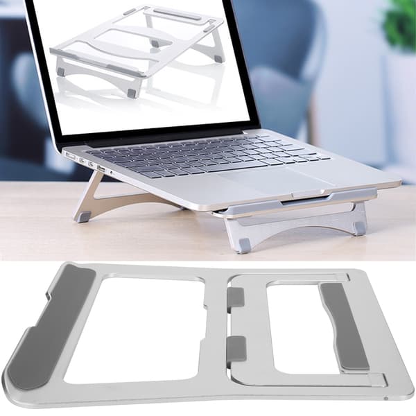 Bærbar computer stand i aluminiumlegering, foldbar og bærbar notebook kølebase beslag holder