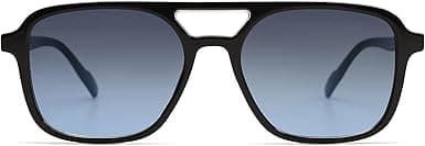 Retro Aviator Solglasögon för Kvinnor Män, Trendiga Rektangulära Dam Herr Solglasögon SJ2202