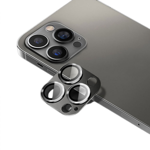 [2-pack] Kameralinsskydd för iPhone 14 Pro Ultra HD kameralinsskydd i metall härdat glas Cover anti-scratch