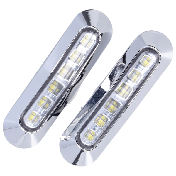 10-30V 6LED Sivu Perävalot Kirkas Indikaattorilamppu IP68 Suojaus Autoille Kuorma-autoille Perävaunuille RV:lle Valkoinen