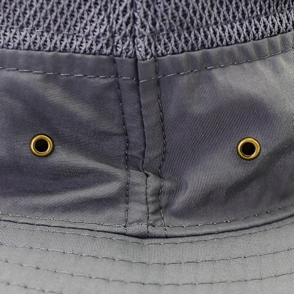 Hatt för män med solskydd UPF 50+ bred brätte hinkhatt vindtät fiske Dark Gray