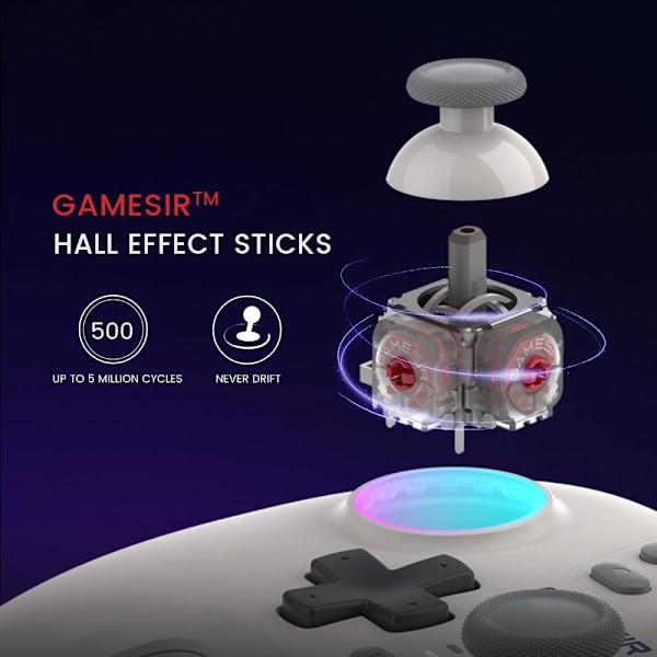 Nova trådløs Switch Pro-controller til Switch/Lite/OLED, Switch-controllere med Hall Effect JoySticks, RGB LED, 1200mAh genopladelig, Turbo,Program Nova(Green)