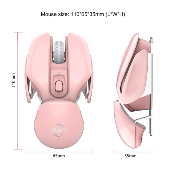 Kablet Gaming Mus Støjsvagt Klik, Ergonomisk Kablet USB Computer