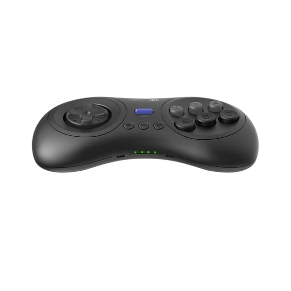 M30 Trådløs Bluetooth Controller Retro Gamepad til Switch, PC Windows, MacOS, Android, Raspberry Pi med Sega Genesis & Sega Mega Drive Style (Sort Black