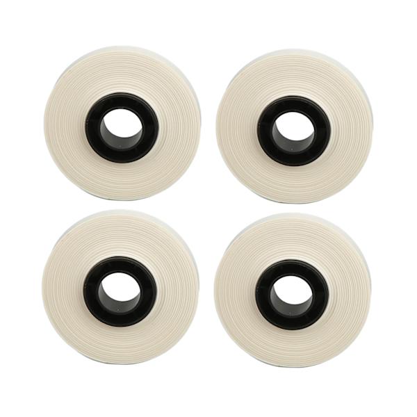 4 rullaa etikettinauhaa 6 mm leveä 8 m pitkä läpinäkyvä tulostus itseliimautuva etiketintekijän nauha MAX LM 370 380 390 valkoinen