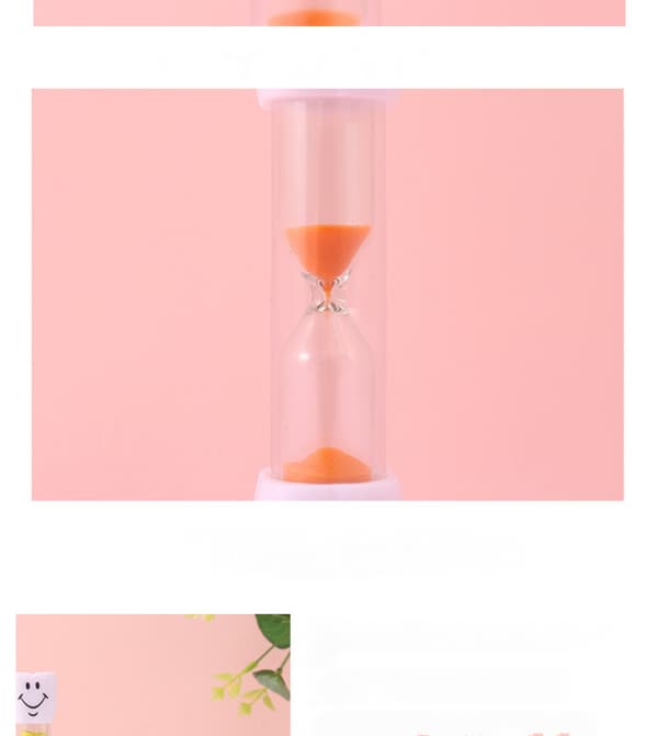 3 minuters sandtimer timglas, okrossbar lila sandklocka
