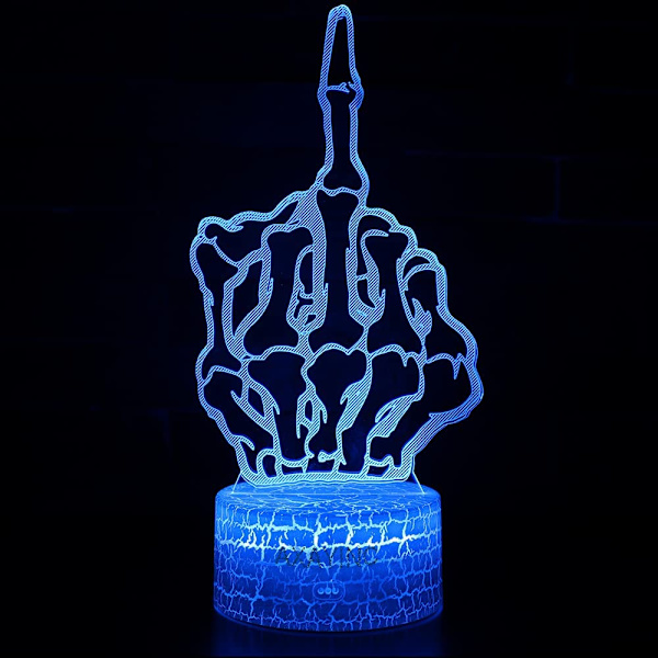 3D nattlampa LED Illusion skrivbordslampa 7 färger ändras