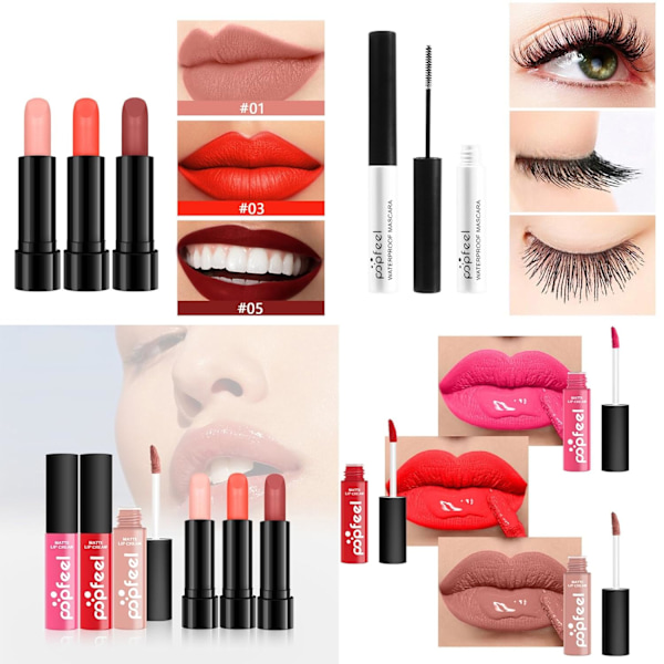 All-in-One Makeup Kit Presentset, Makeup Kit för Kvinnor Fullt Set, Makeup Presentset, Perfekt Presentval (24 st) POP001