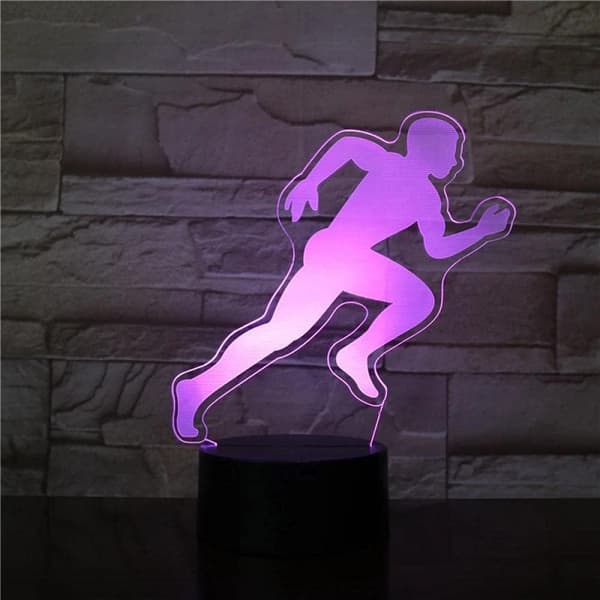 3D optisk lampa med touch-switch anime manlig löpare 3D LED D