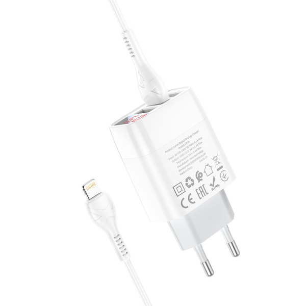 hoco. C93A laddare med tre portar och digital display för Apple Andr