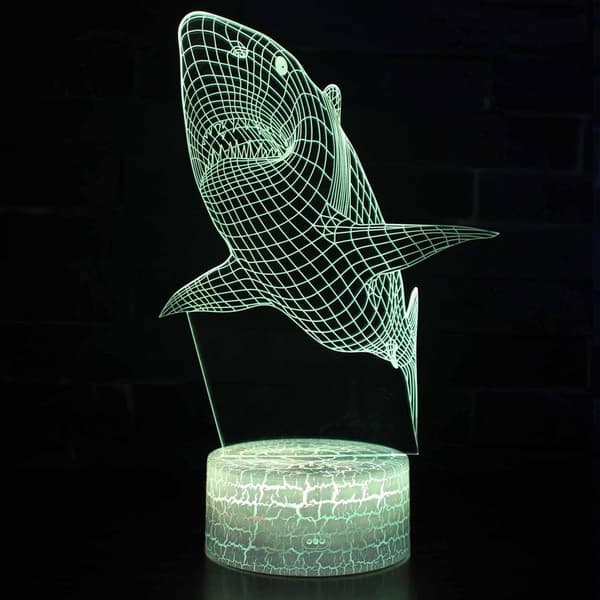 Nattlampe for barn, 3D-visualisering 7 farger + 16 farger