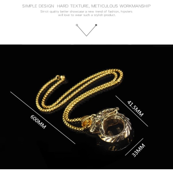 Kors Eternal Ring Halskjede Anheng i Rustfritt Stål Halskjede for Menn Kvinner Beste Venn Halskjeder Gold Eternal Ring