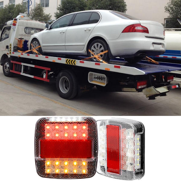 2 kpl 12V 20LED-auton takavalot rekka- ja perävaunulle, takavalot, jarruvalot, vilkut