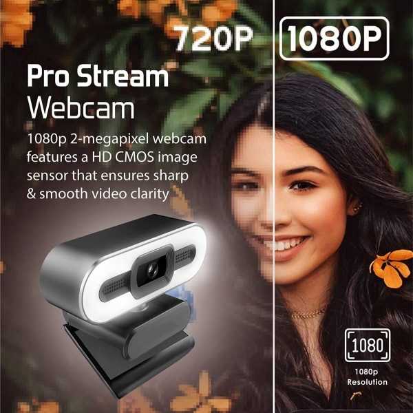 ProCam-3, Full HD-webbkamera, premium widescreen, 2K USB-webbkamera, 2K