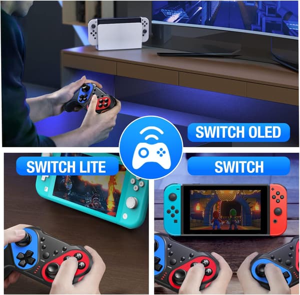 Trådløs Switch Controller Kompatibel med Nintendo Switch/L