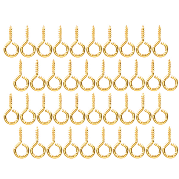 200 stk. Perleskrueøye Pin Pendant Connector Skrue Spike DIY Making Smykketilbehør Gull