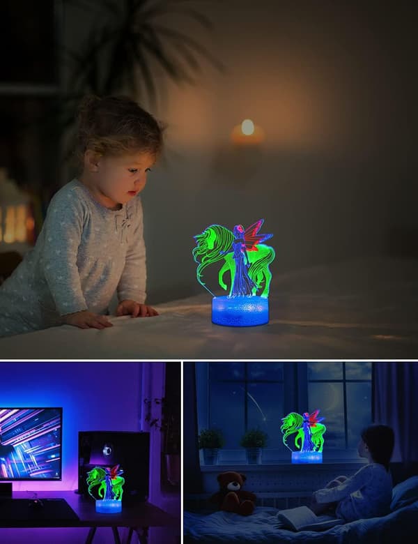 3 i 1 Uppgraderad Djur Pingvin 3D Illusion Lampa Rum Decor B