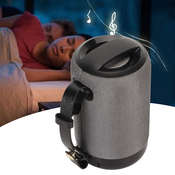 Bluetooth-högtalare multifunktionell IPX5 vattentät stark bas stereoljud handsfree-samtal bärbar trådlös högtalare för hemresa fest Grey