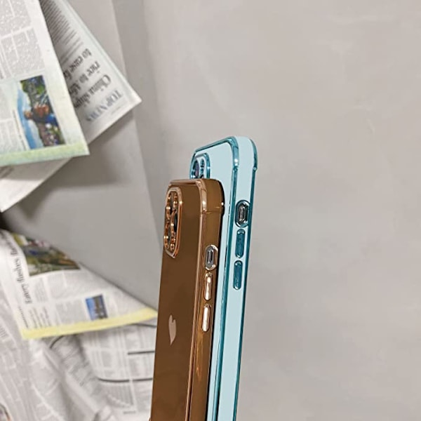 Kompatibel med iPhone 12 Pro Max Deksel Kjærlighetshjerte Plating B