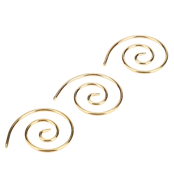 3 stk. spiral kabel strikkepind letvægts praktisk rustfrit stål husholdning strikkepind til DIY tørklæder sjaler hatte guld