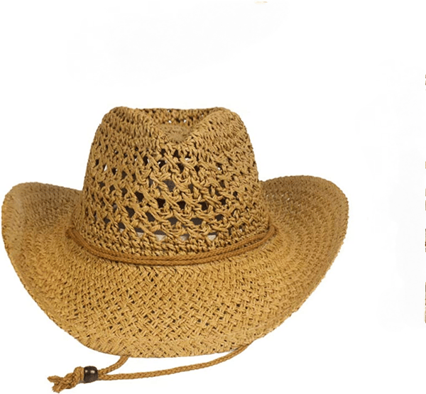Stråhatt Dame Herre Cowboyhatt Strand Slapp Solhatt Brem Sum A