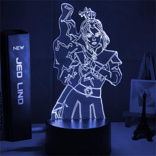 Figur Nattlys 7/16 Farge Fjernkontroll Berøringsbryter USB-lys
