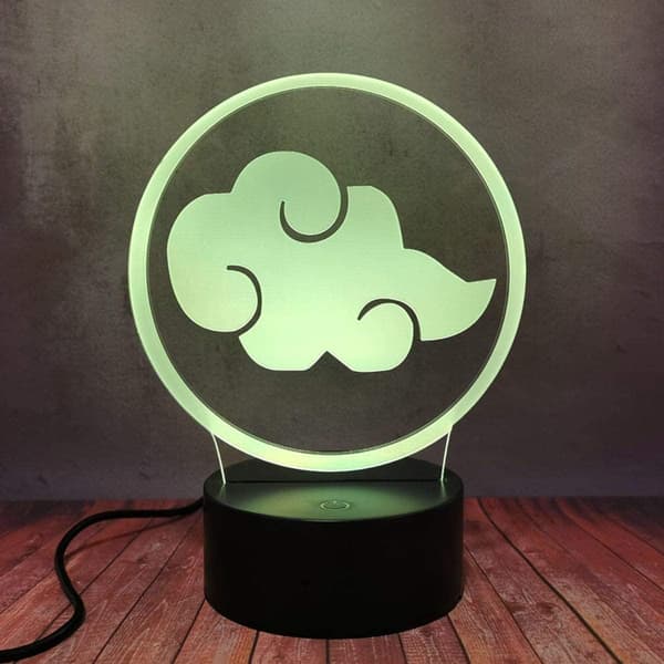 Naruto Kakashi Uchiha Sasuke 3D Illusjon Nattlys Lampe Sm