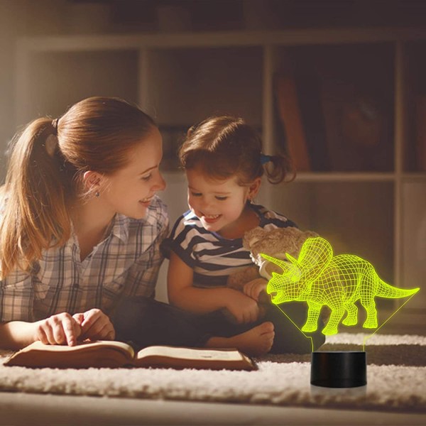 3D Dinosaur Night Light, Light Up Dinosaur Toys, Triceratop