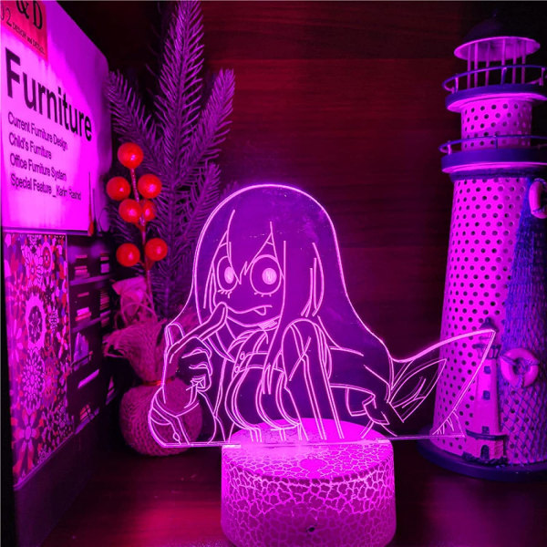 Boku No Hero Academia Froppy Asui Tsuyu Anime Lampa Led Natt