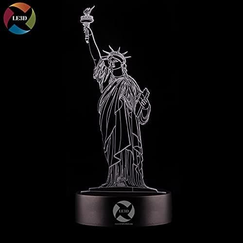 3D Optisk Illusions Natlampe - 7 LED Farveskiftende Lampe