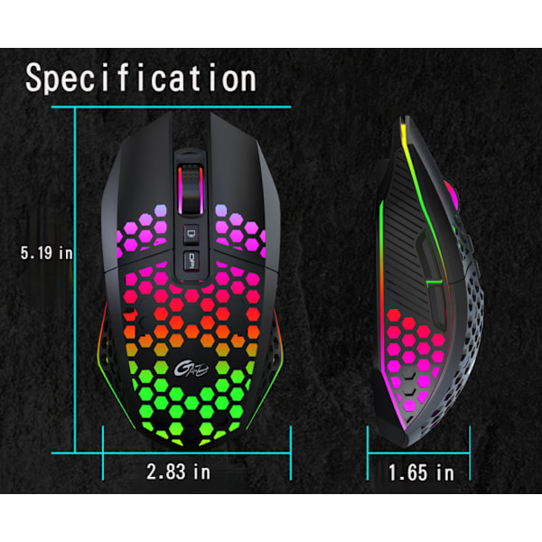 X801 håltrådsspelmus RGB lysande datorsport USB