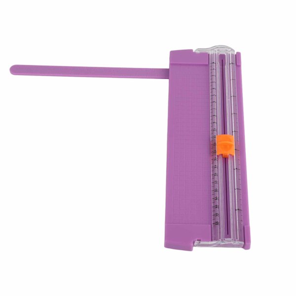 Lille papircutter, letvægts mini, bærbar, foldbar papirskærebord, A4 papirskærer til studerende, mørk lilla