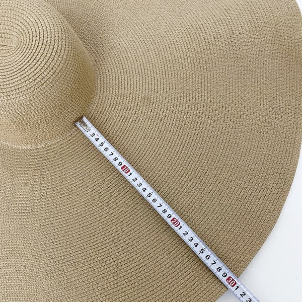 Oversized strandhatt i strå for kvinner, moteriktig stor bred brem