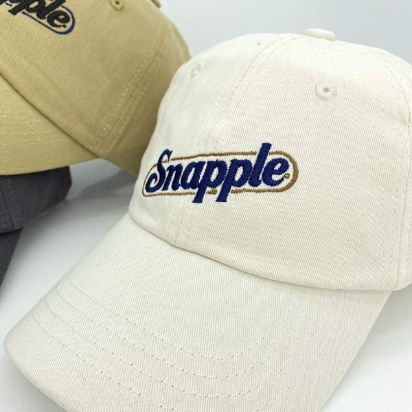 Vintage keps med broderad text Justerbar basebollkeps Fo White