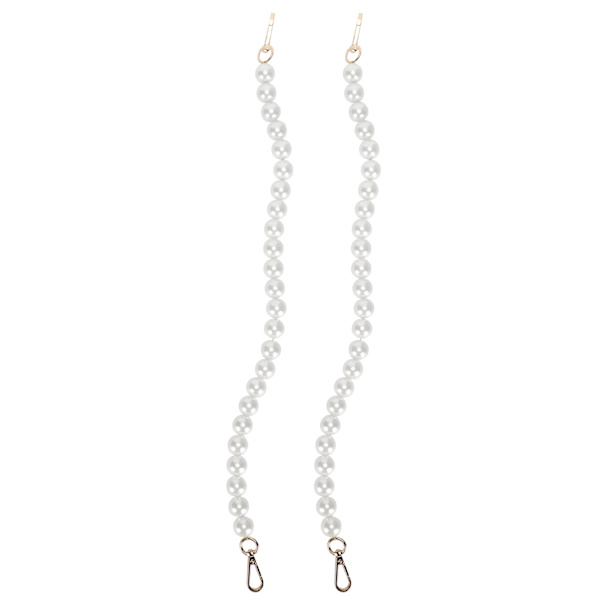 2 st konstgjorda pärlhalsband för handväska, kedjersättning för klädtillbehör 510 mm x 18 mm