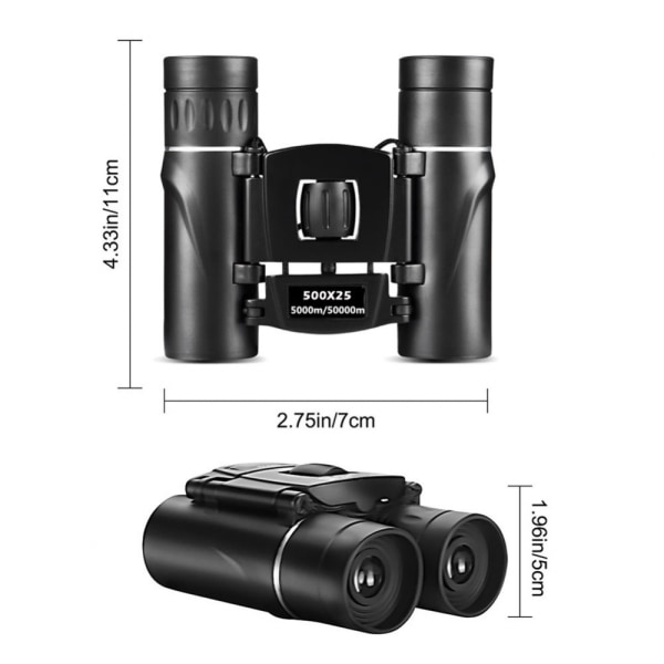 Nattvision Long Range Fällbar Kikare 500x25 Hög Effekt