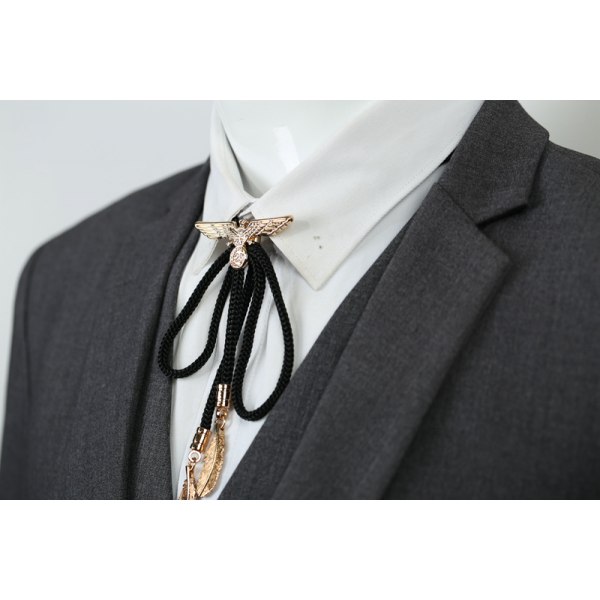 Bolo Tie Läder Halsband Western Halsband Kostym Accessorie D