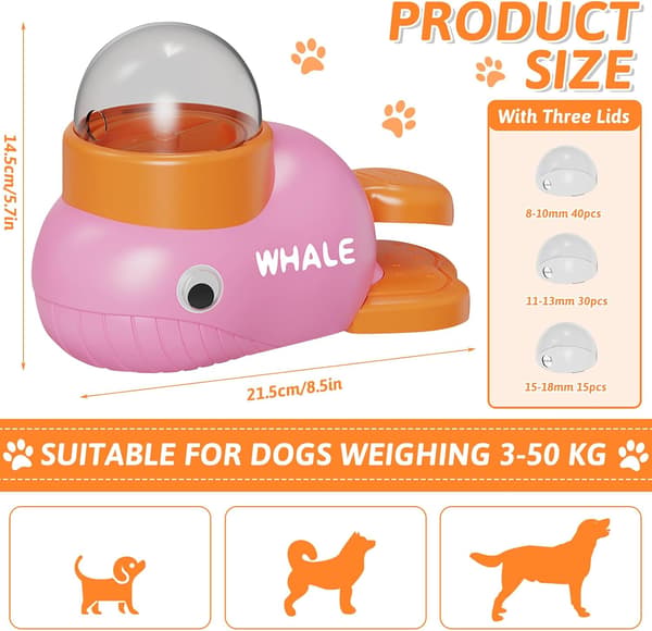 Andeformet Hund Slow Feeder Legetøj Til Kæledyrsfoderdispenser, Katte Interaktion Godbidder Feeder Legetøj til Katte & Små Hunde, Kæledyrsgodbidsdispenser Pink