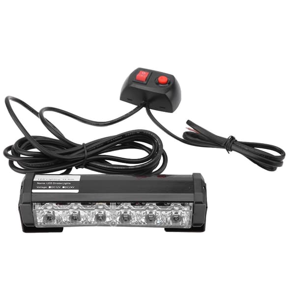 DC 12V Tehokas 6 LED Auton Vilkku Hätävaroitinvalo Kytkimellä
