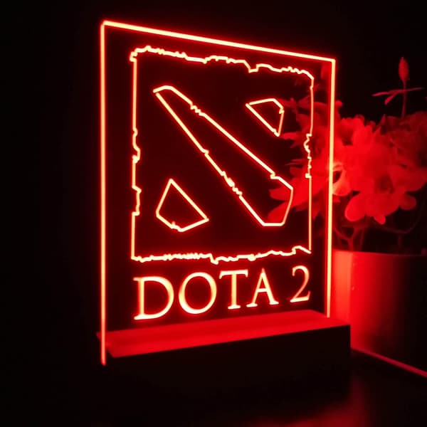 Dotas 2 Anime Nattlampe 3D Illusjon Lampe 7 Farger Endring 4
