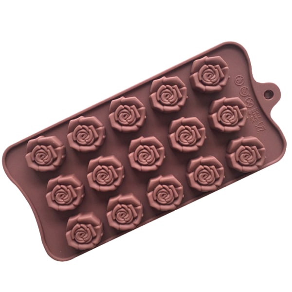 Chocolate Silicone Molds Candy Mold， Rose Flower Shape Baking Mold Candy Molds Non-Stick Silicone Tray For Hard Candy