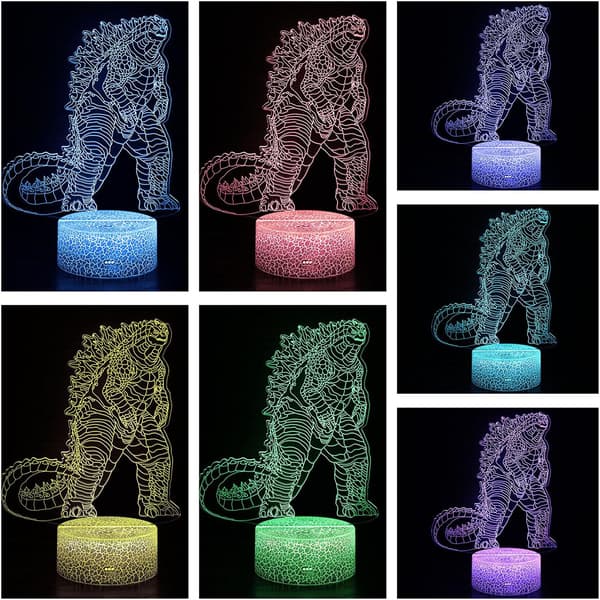 Monster VS King Kong Natlampe Sengelampe Touch Skrivebordslampe wit